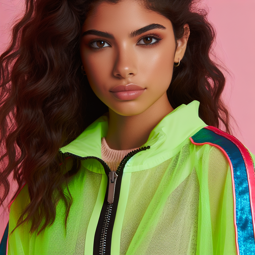Fashion model wearing Neon Outfit